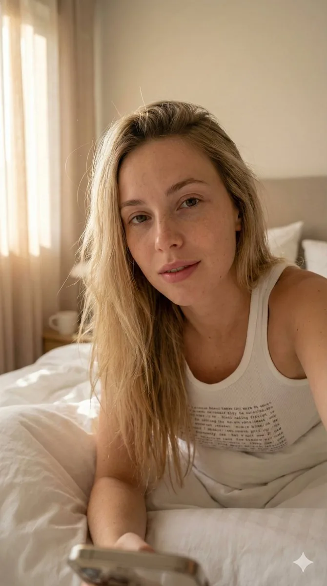 Intimate Morning Selfie Portrait - Nano Banana Pro AI Prompt for Social Media Post reference
