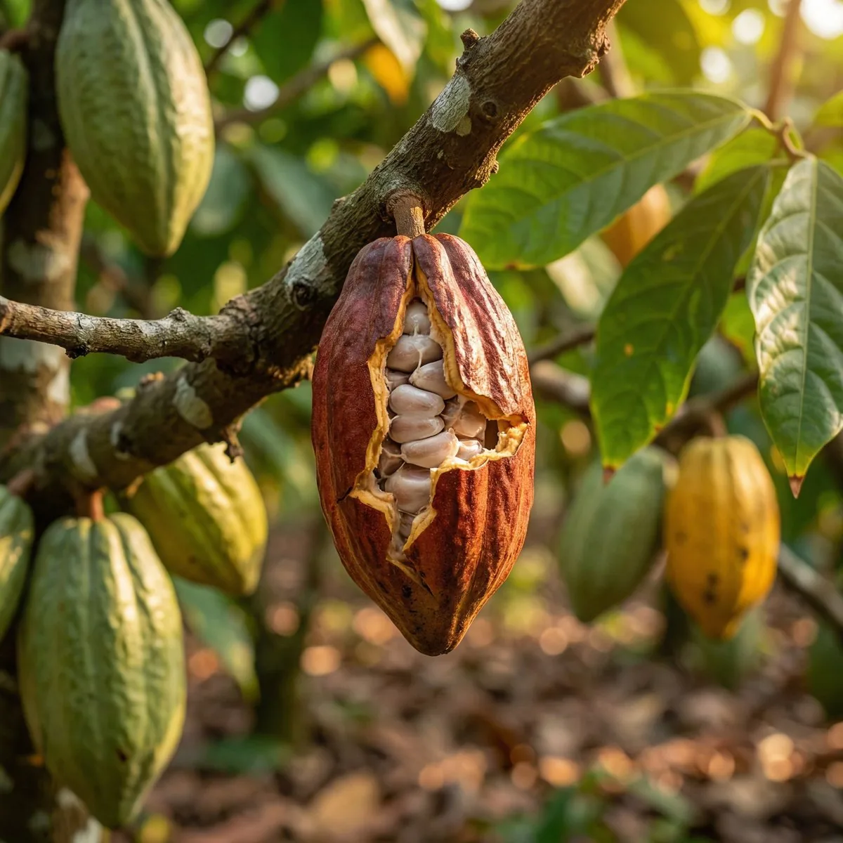 Realistic Cocoa Plantation Commercial Shot with Motion reference