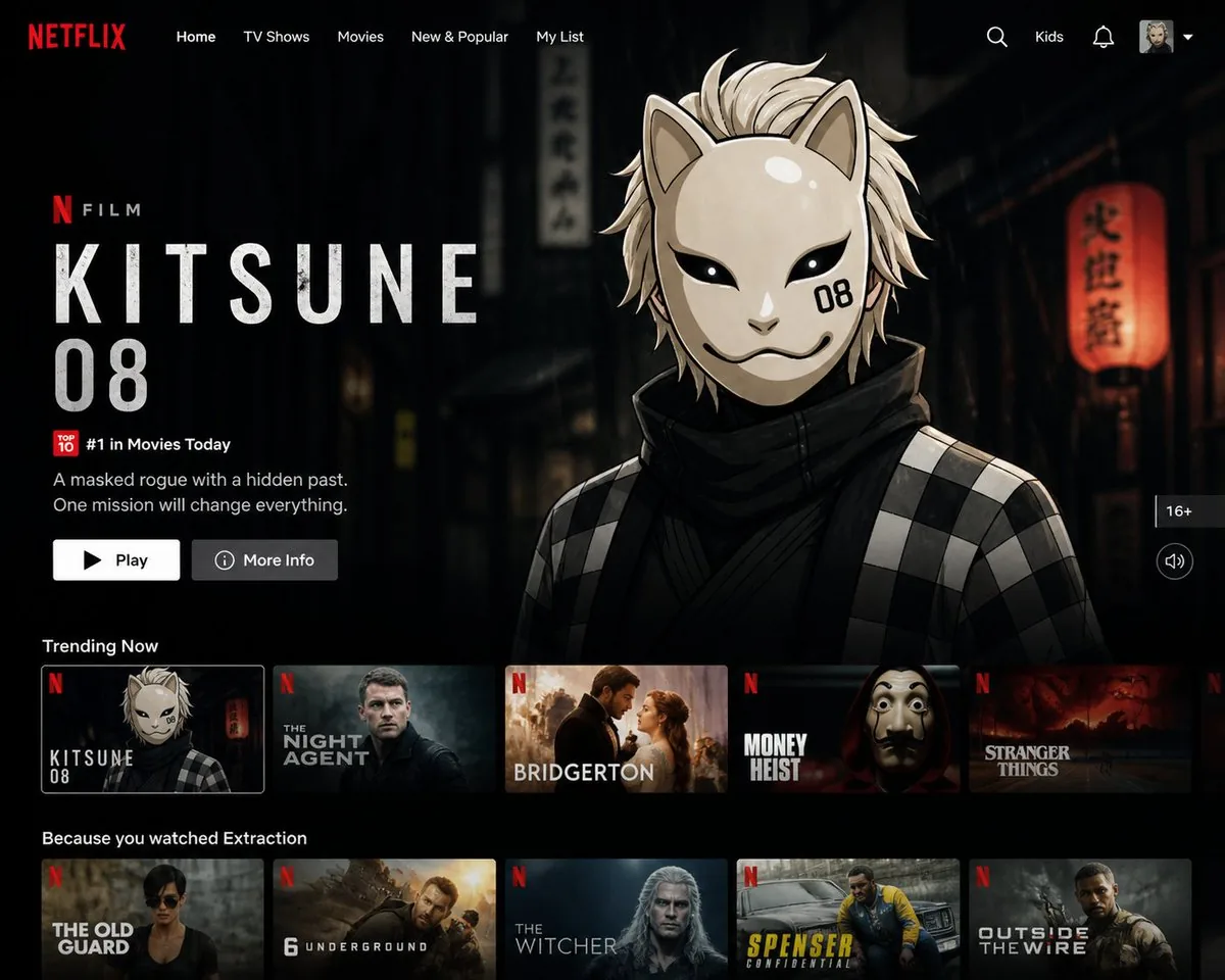 Netflix UI Homepage Generator reference