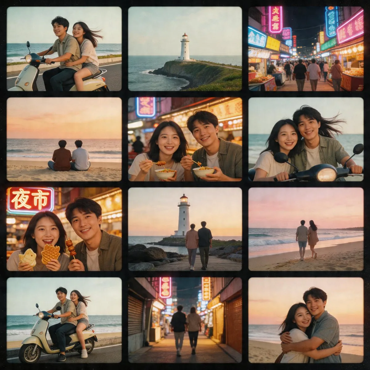 Nostalgic Tokyo Travel Collage reference