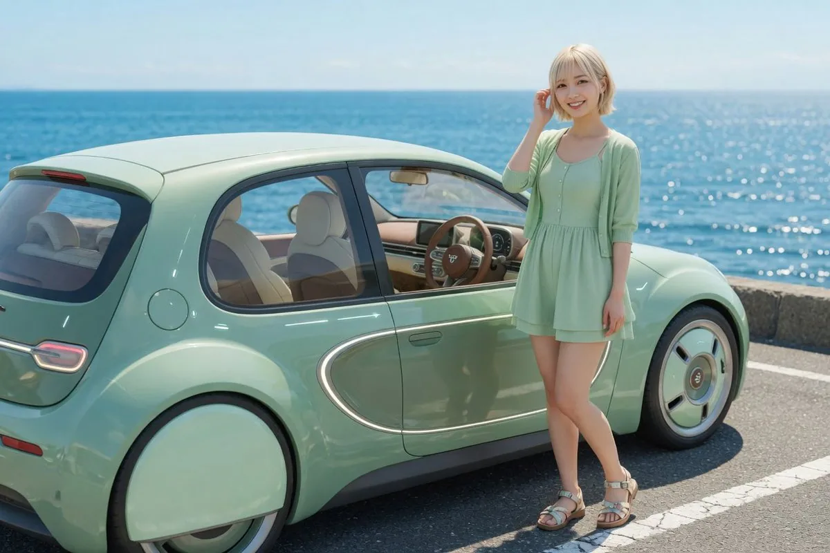 Mint Retro EV by the Sea reference