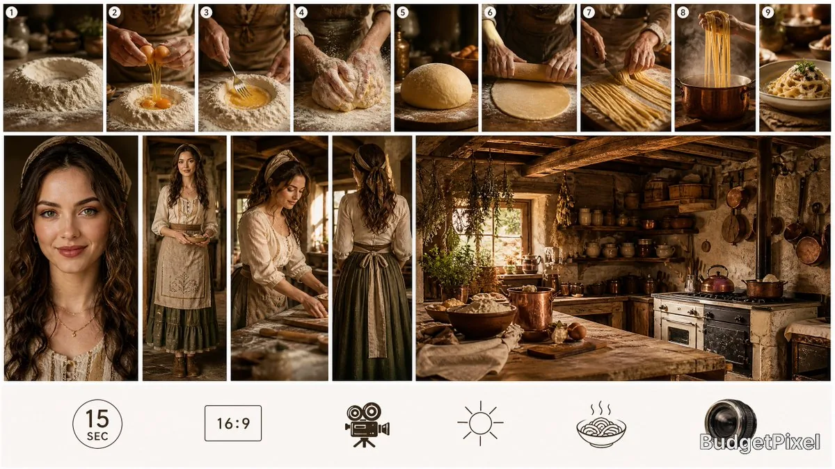 Rustic Pasta Tutorial Reference Sheet reference