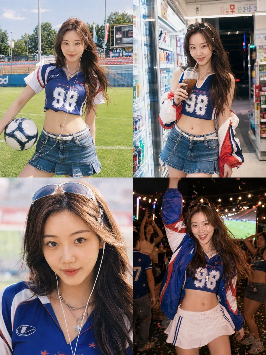 Kpop Summer World Cup Photoshoot reference