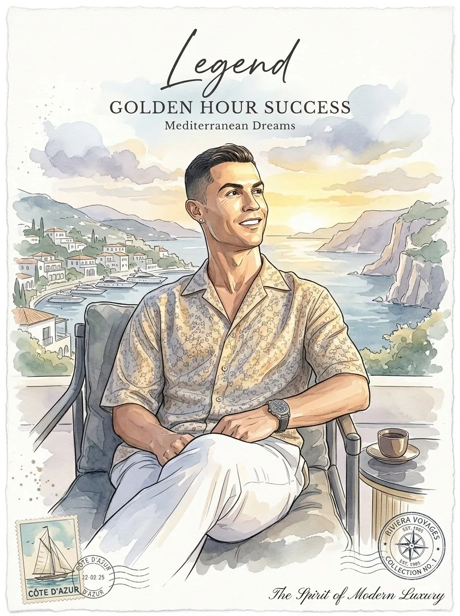 Vintage Watercolor Football Poster reference