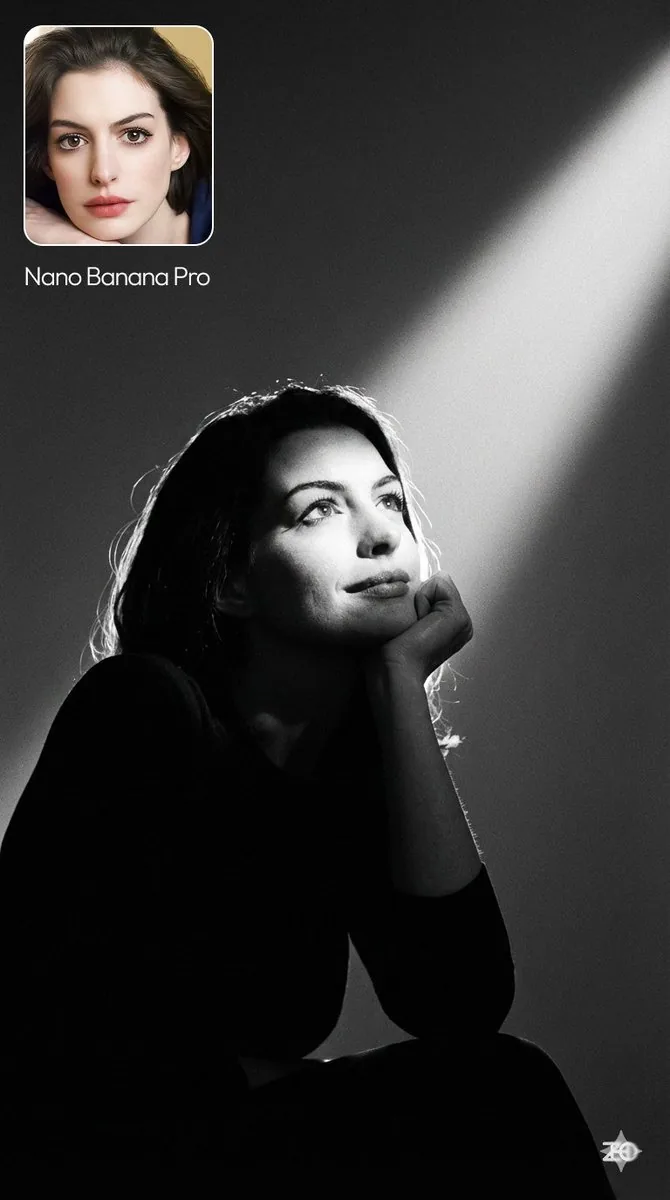 Moody cinematic portrait from a photo reference