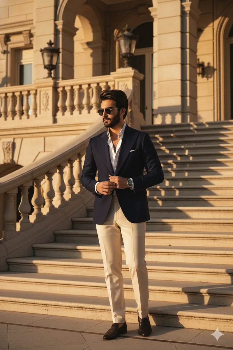 Luxury Golden Hour Architectural Portrait - Nano Banana Pro AI Prompt for Profile / Avatar reference