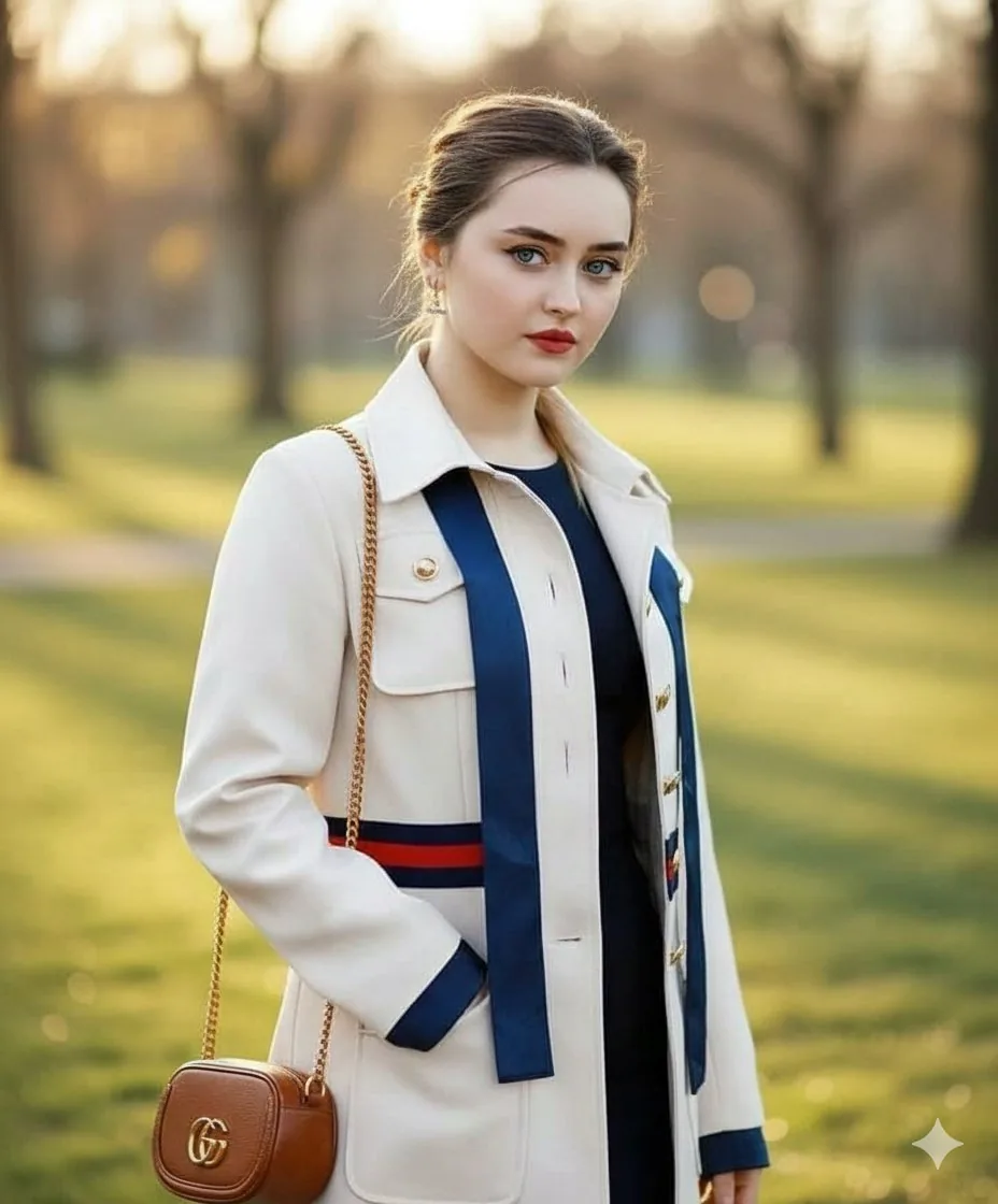 Vogue Style Luxury Trench Coat Fashion Portrait - Nano Banana Pro AI Prompt for Social Media Post reference