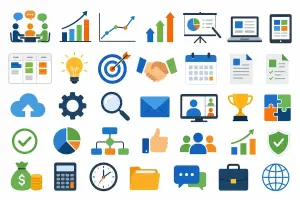 Business Presentation Icon Set