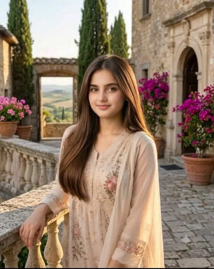 Golden Hour Villa Portrait reference
