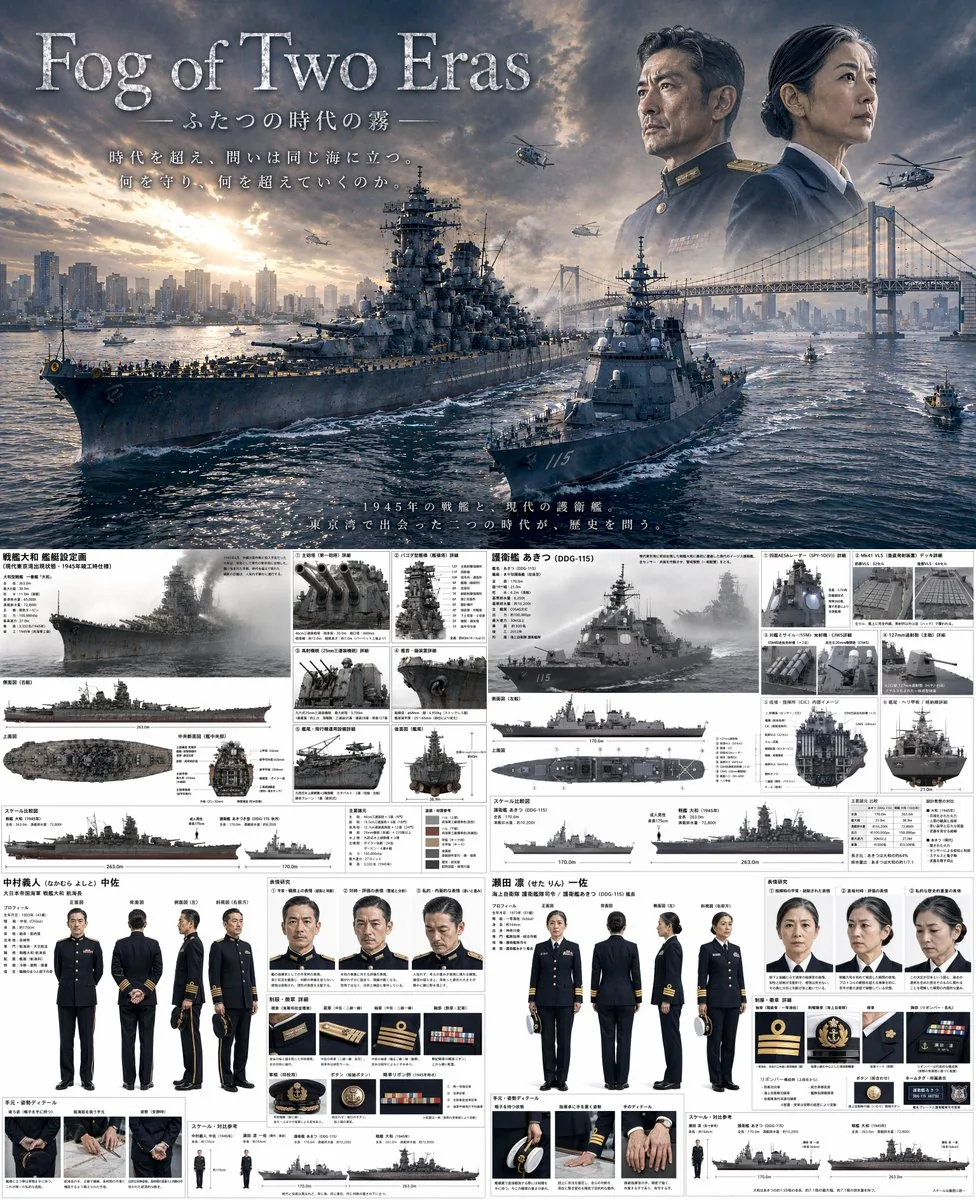 Dual-Era Naval Drama Poster & Spec Sheet reference