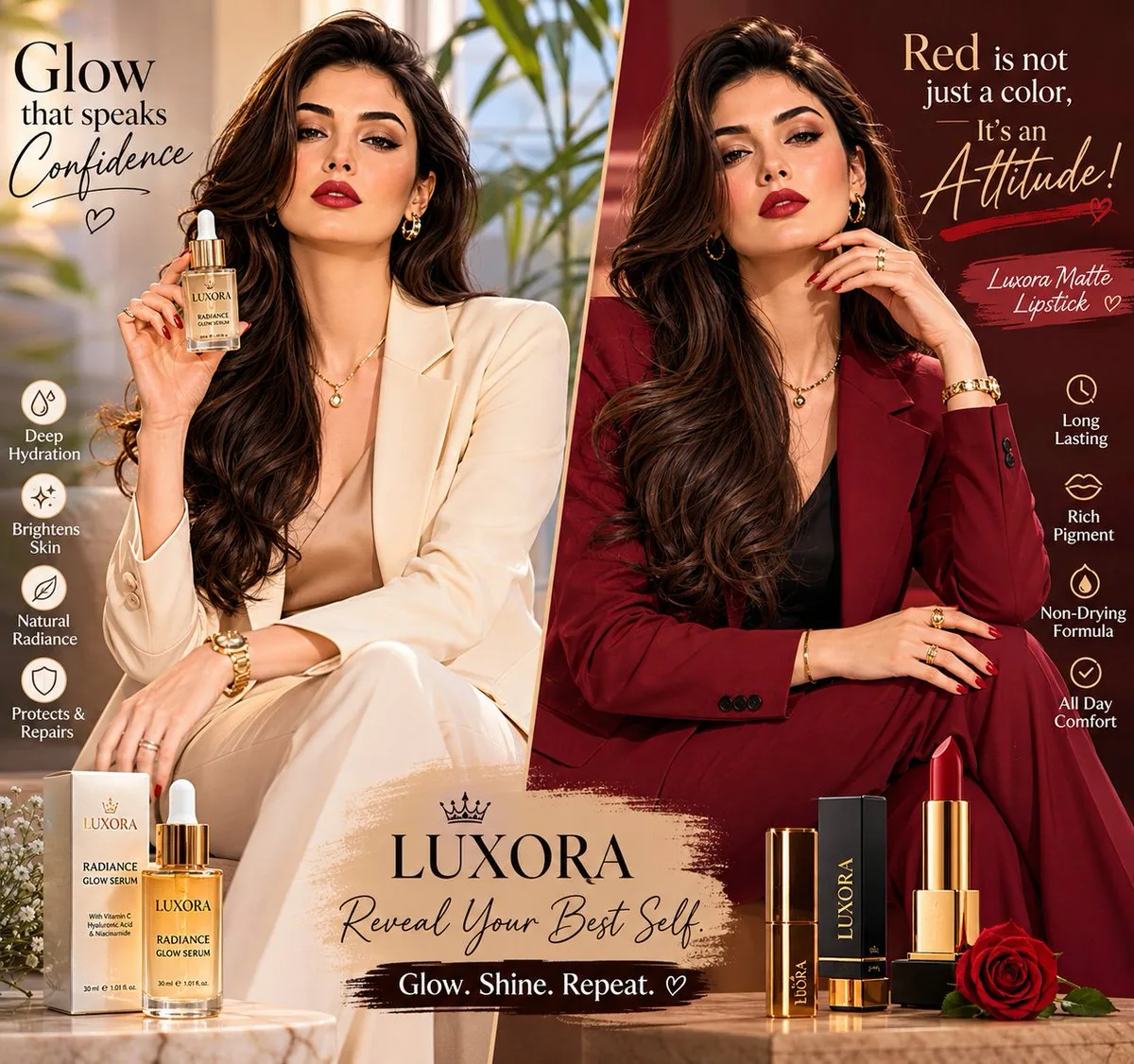 Luxury Beauty Brand Editorial Advertisement reference