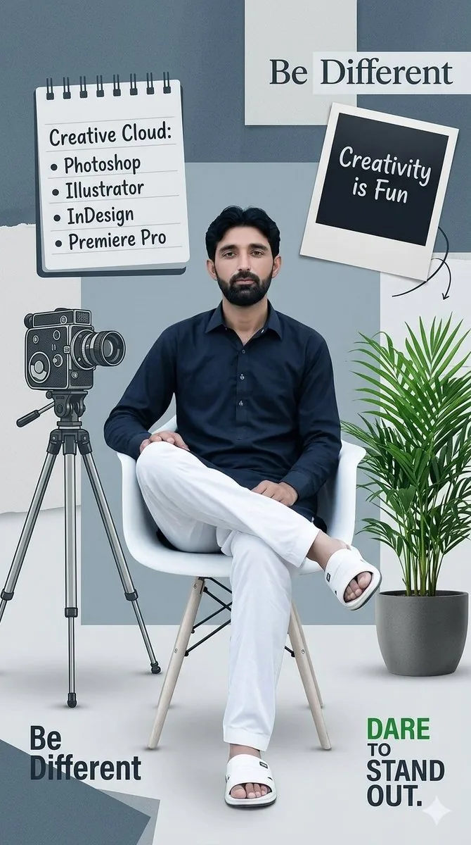 Creative Design Mood Board Portrait reference