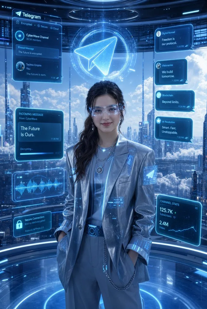 Luxury Telegram Cyber Hub Poster reference