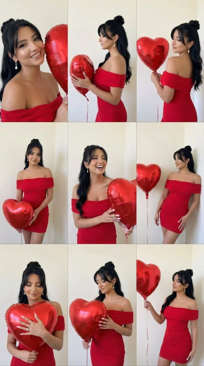 Romantic Rose Editorial 3x3 Grid Prompt - Nano Banana Pro AI Prompt for Social Media Post reference