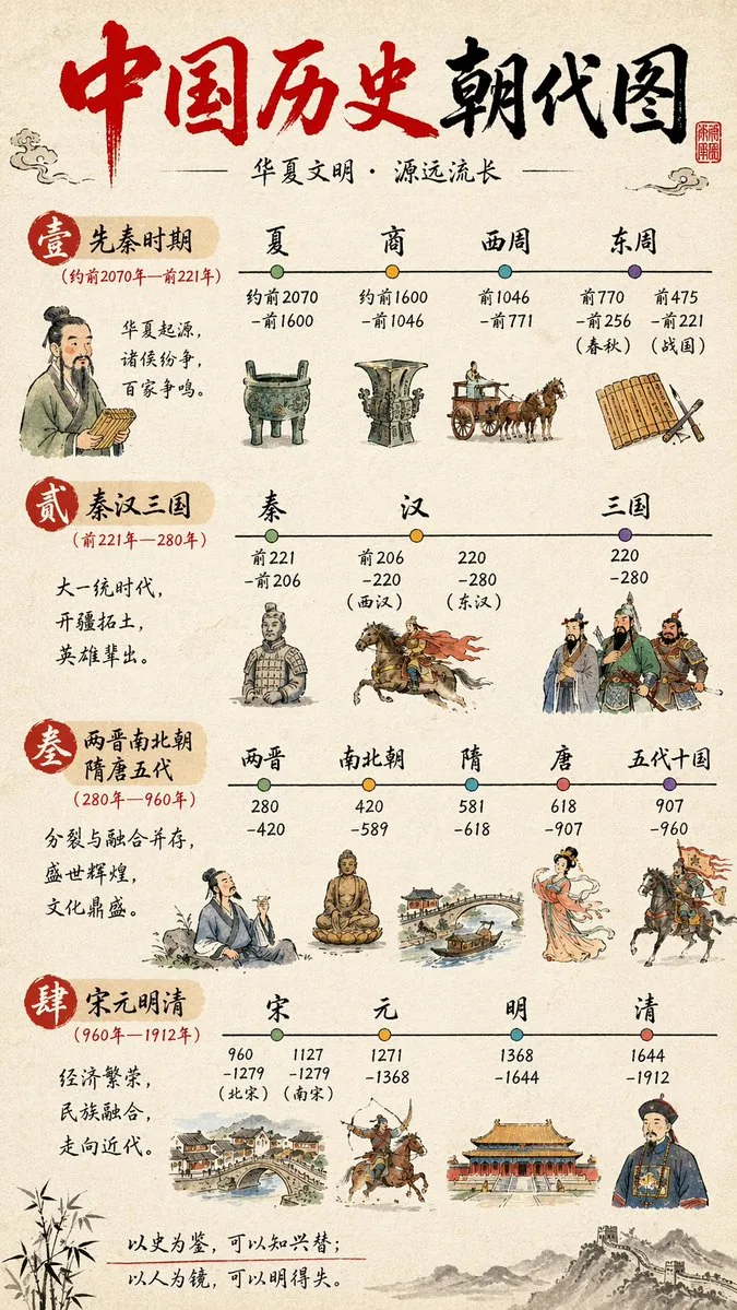 Chinese History Timeline Infographic reference