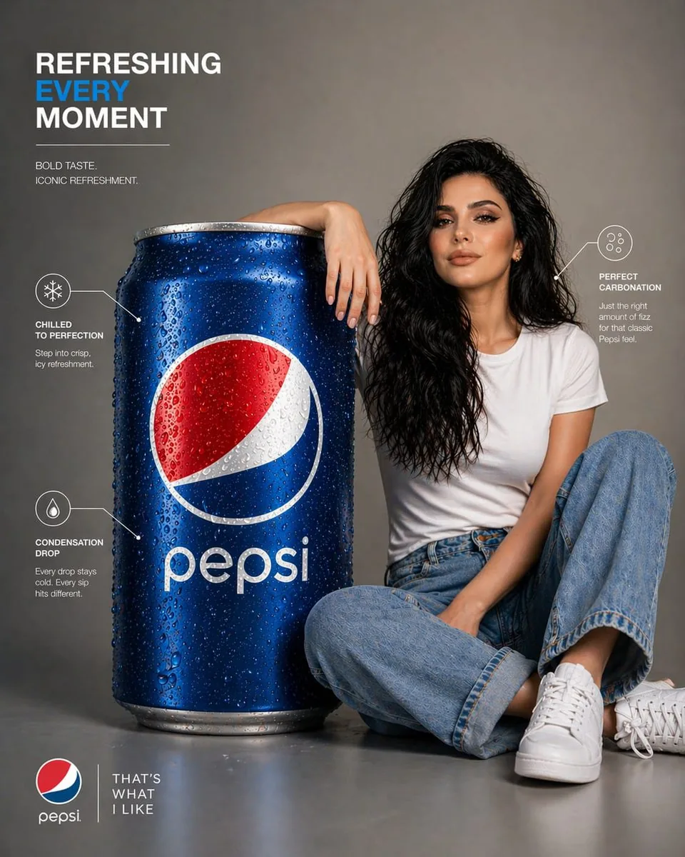 Pepsi Infographic Advertisement reference