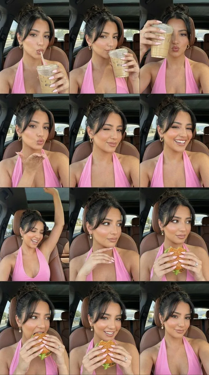 Luxury Car Selfie Collage - Nano Banana Pro AI Prompt for Social Media Post reference