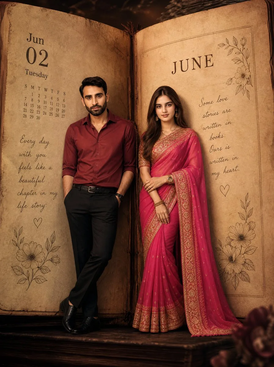 Giant Vintage Diary Couple Poster reference