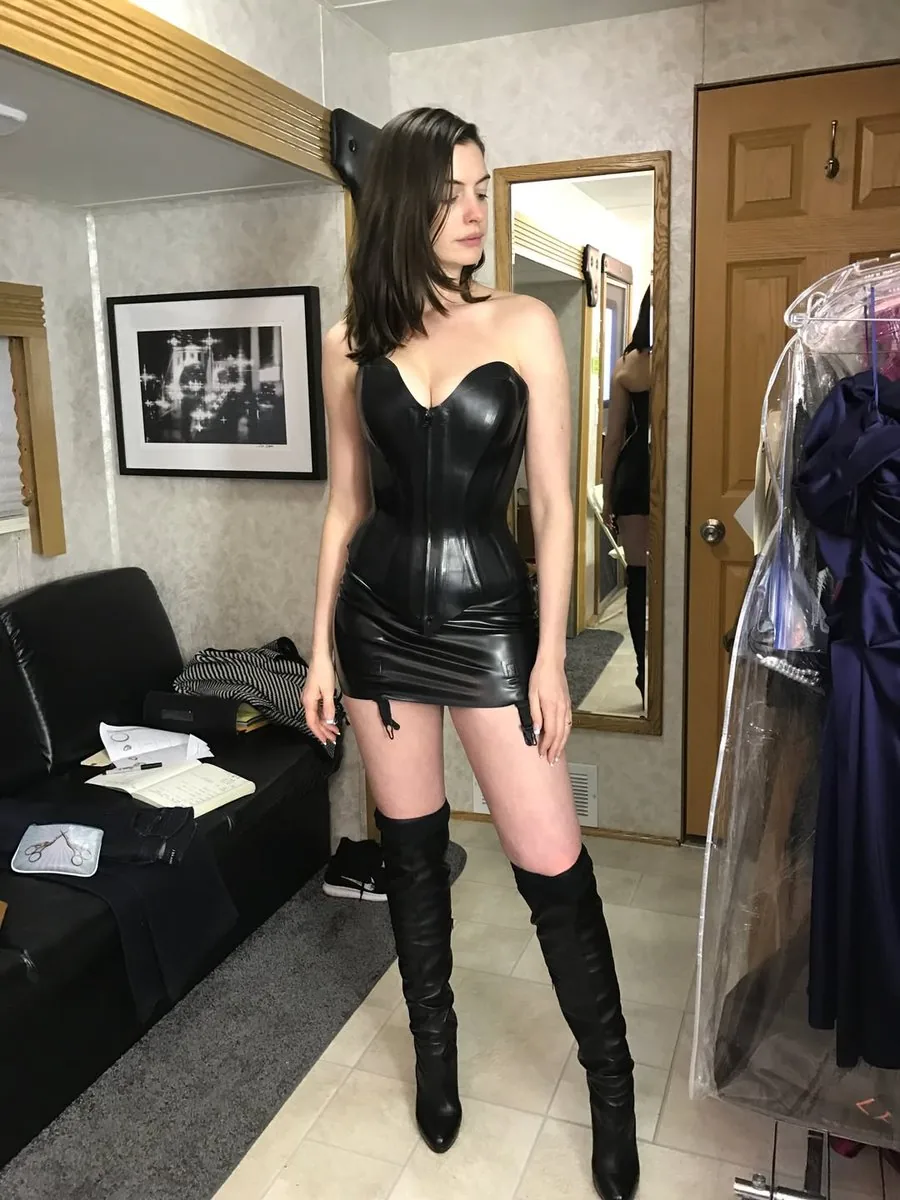 Latex and Leather Backstage Portrait reference