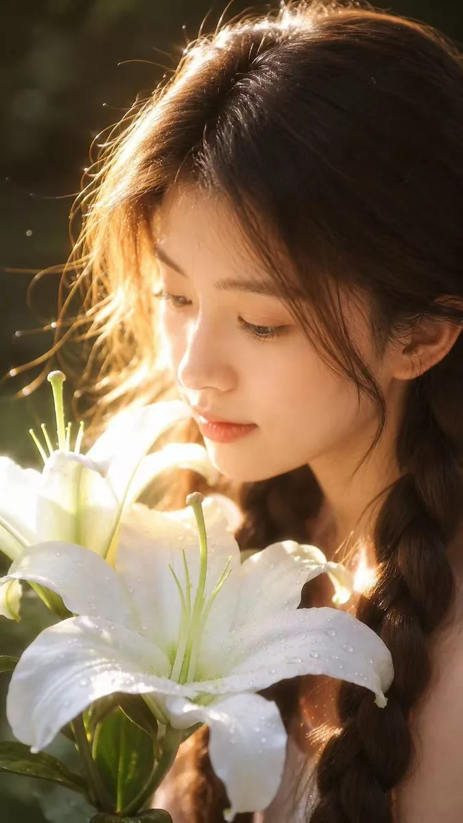 Golden Backlight Lily Portrait reference