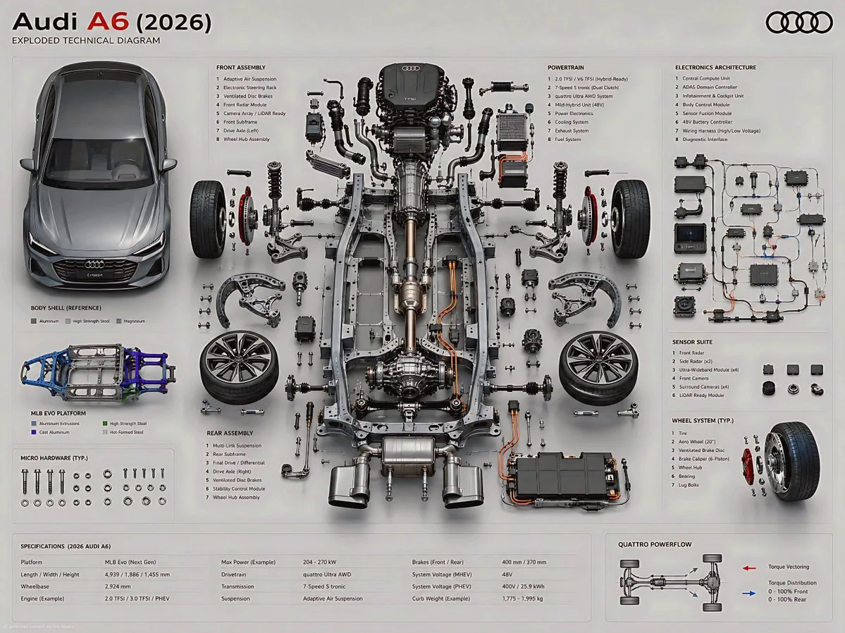 Exploded Technical Diagram Poster reference