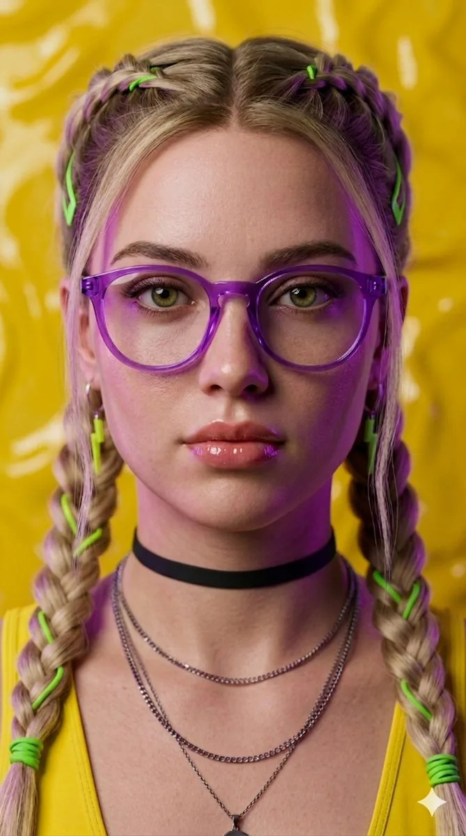 Cyberpunk Braided Portrait reference