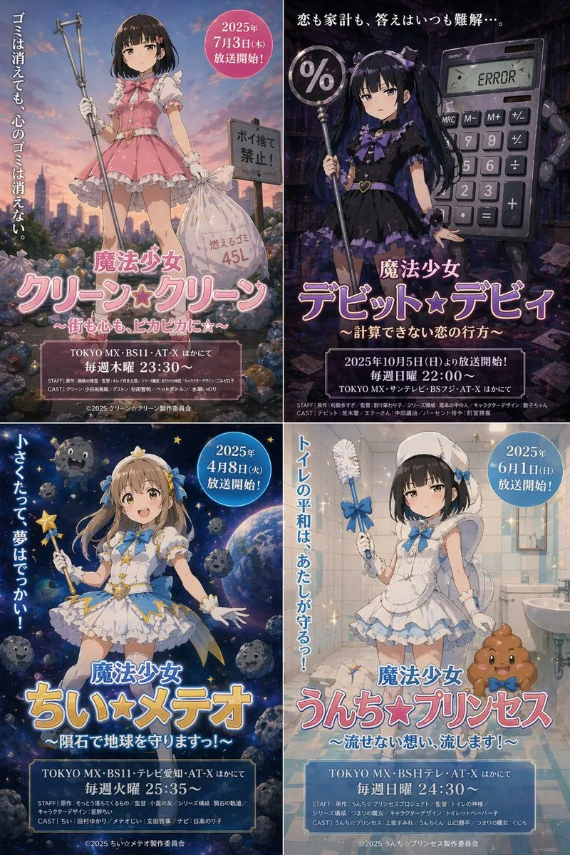 Surreal Japanese Anime Poster Prompt reference