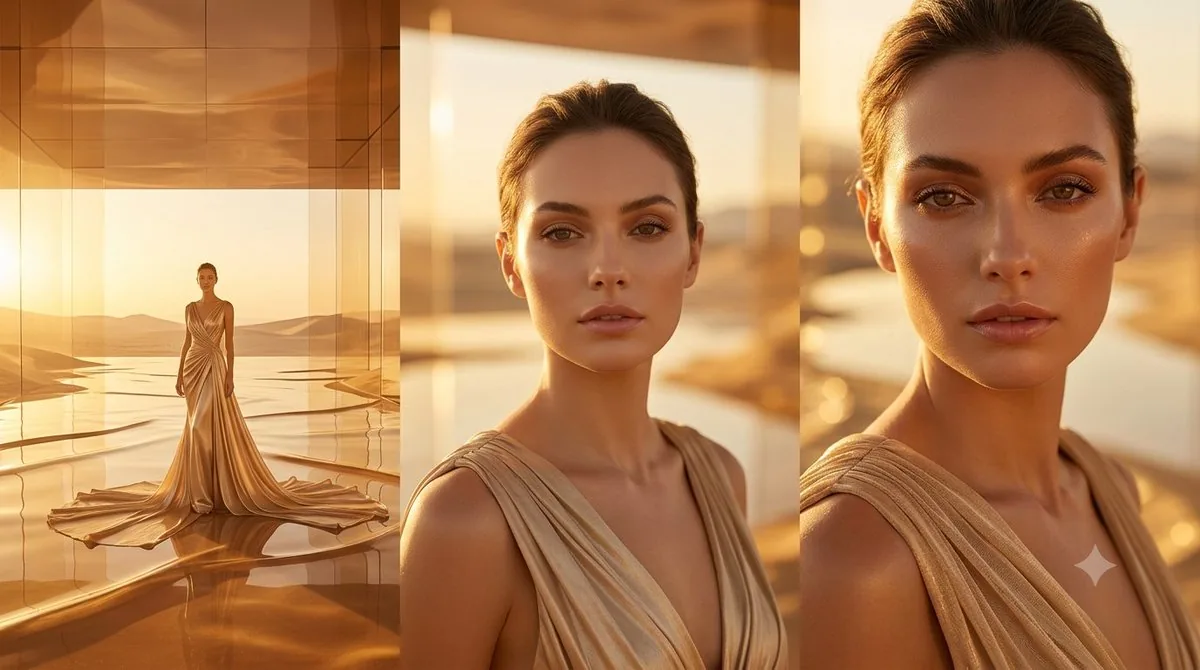 Golden Luxury Fashion Triptych reference
