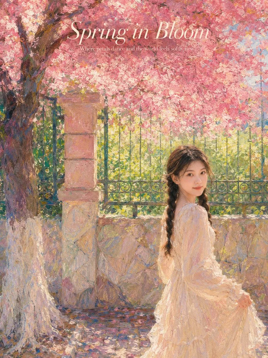 Impressionist Spring Garden Oil Painting reference