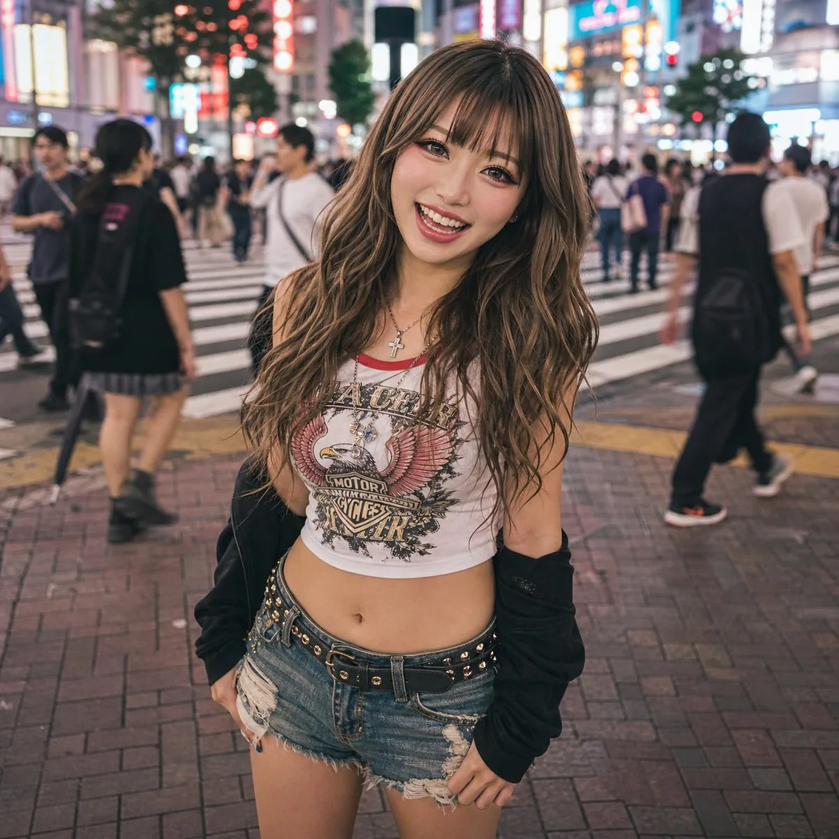 Tokyo Night Street Fashion Portrait reference