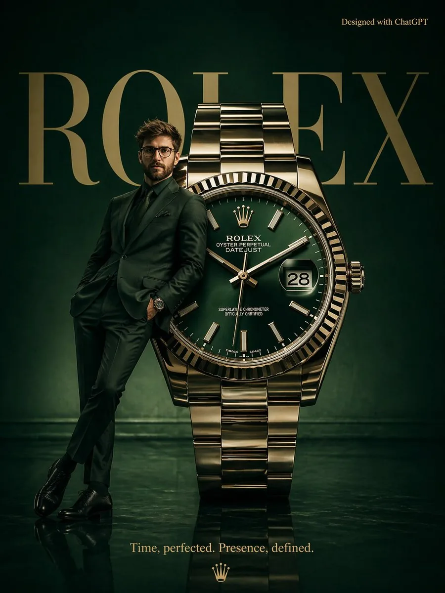 Surrealist Rolex Advertisement Poster reference