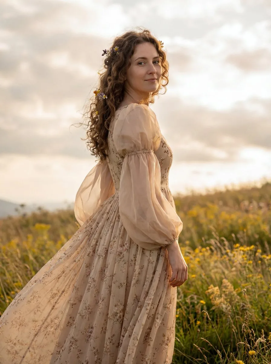 Dreamy Cinematic Highland Portrait Prompt reference