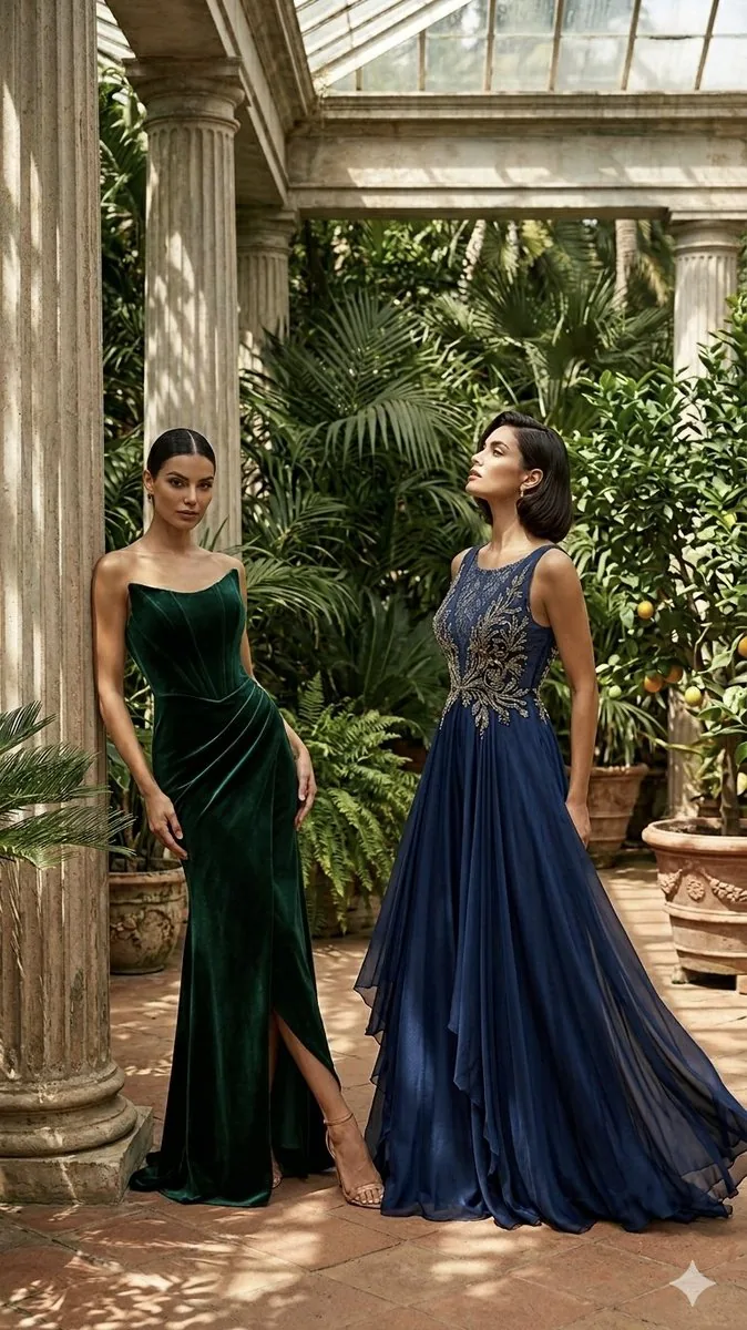 Elegant Gowns Greenhouse Editorial reference