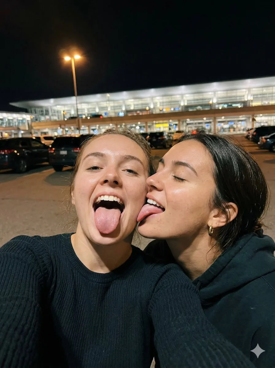 Goofy Nighttime Smartphone Selfie Prompt - Nano Banana Pro AI Prompt for Social Media Post reference