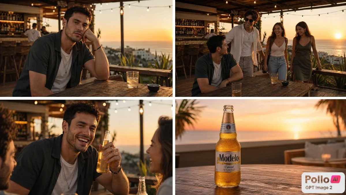 Sunset Beer Ad Storyboard reference