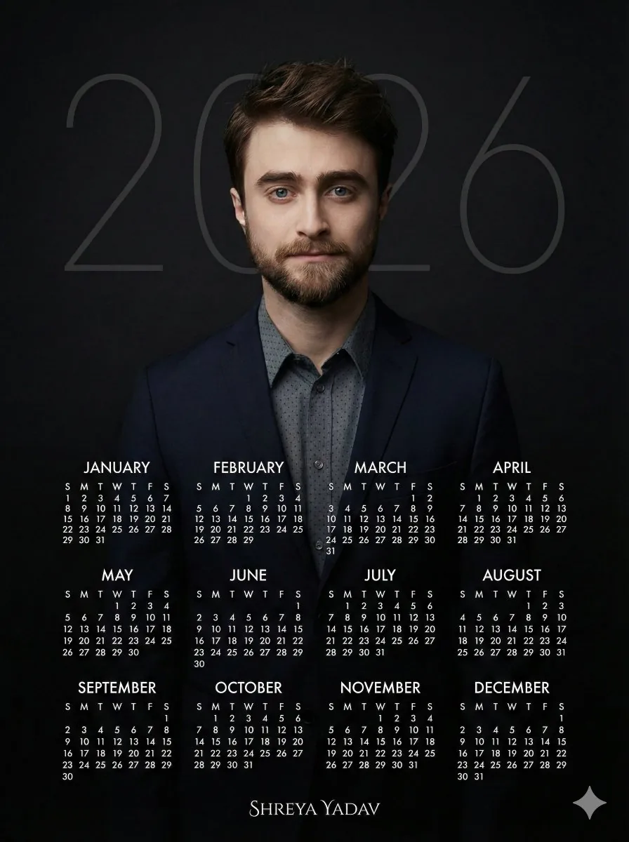 Cinematic 2026 Calendar Poster Prompt reference