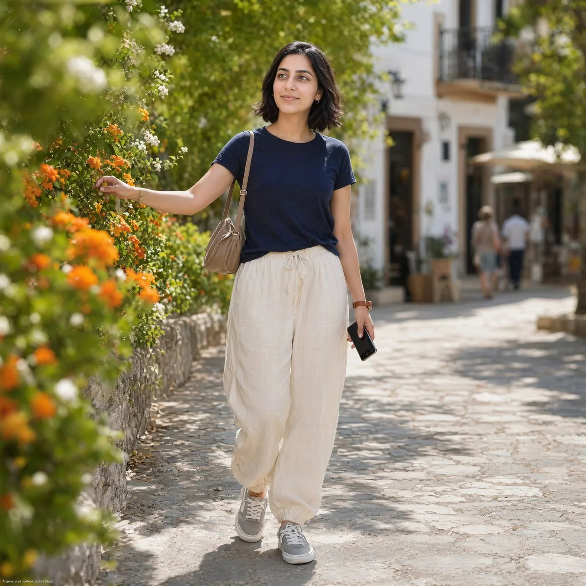 Mediterranean Village Street Portrait reference