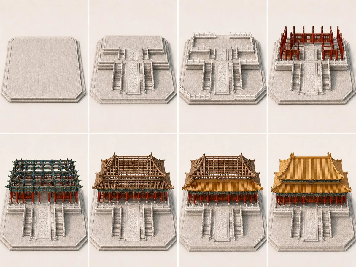 8-Panel Palace Hall Construction Board reference