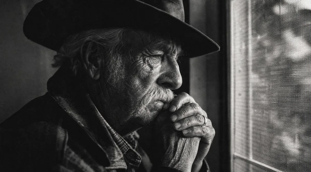 Noir Elderly Man by Window reference