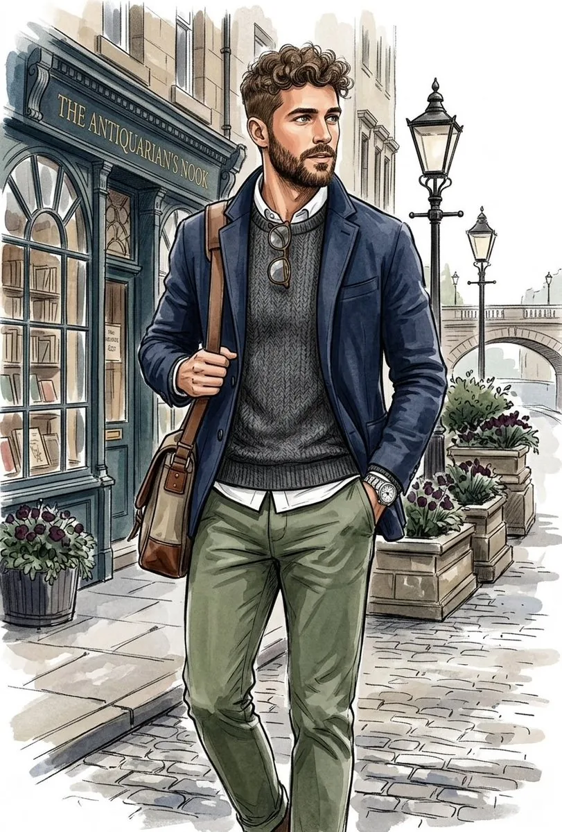 Vintage Explorer Watercolor Illustration reference