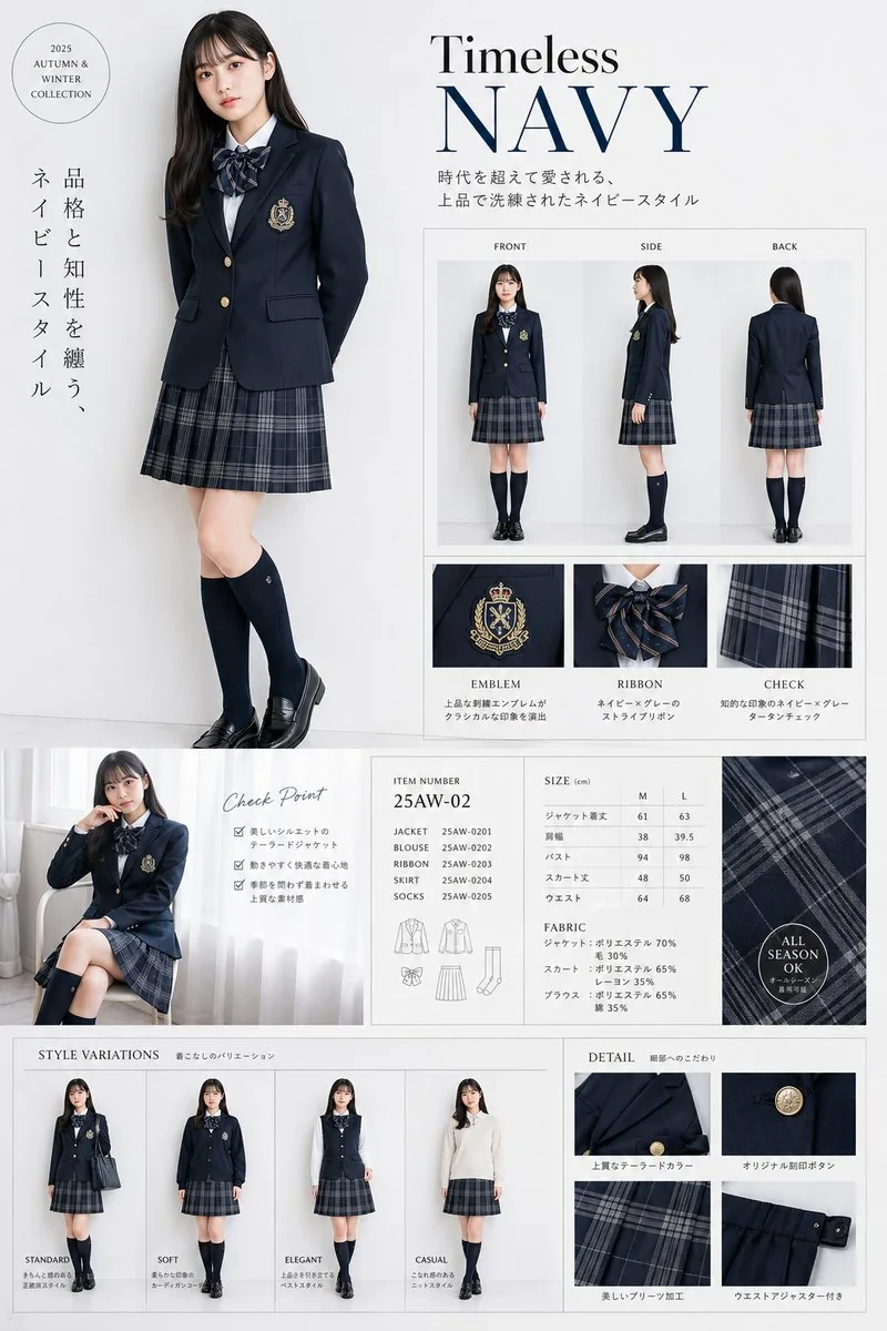 Luxury Navy School Uniform Catalog reference