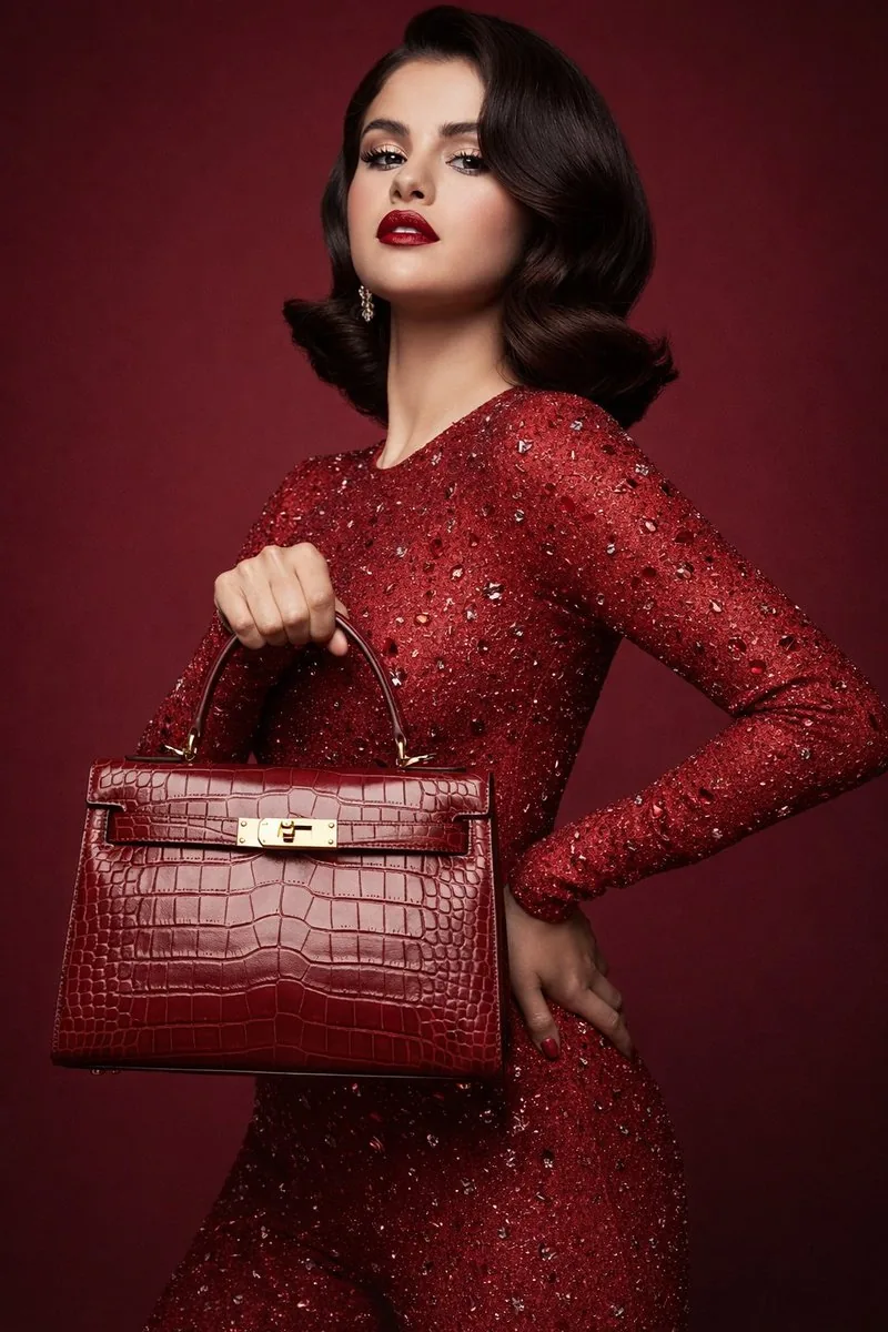8K Studio Fashion Portrait in Red Jumpsuit - Nano Banana Pro AI Prompt for Product Marketing reference