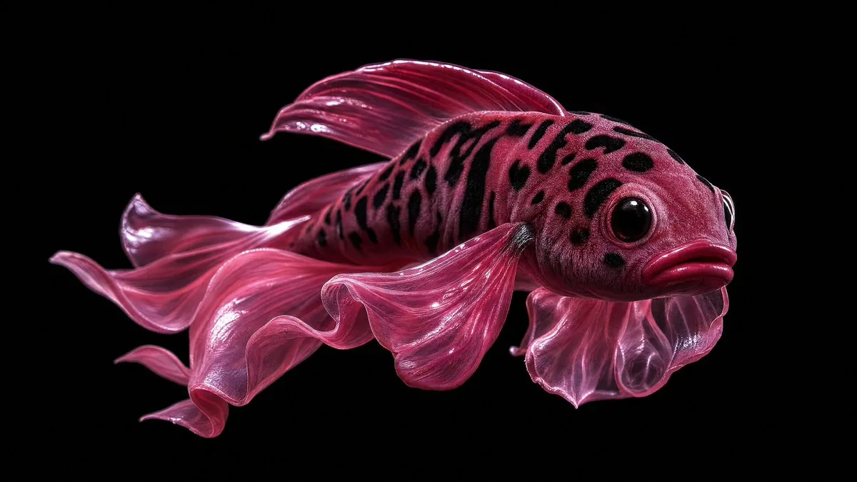 Glossy Pink Betta Fish Transformation reference
