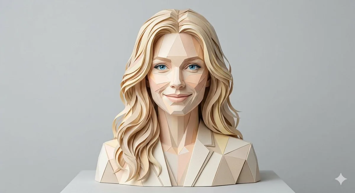Realistic Paper Sculpture Portrait reference