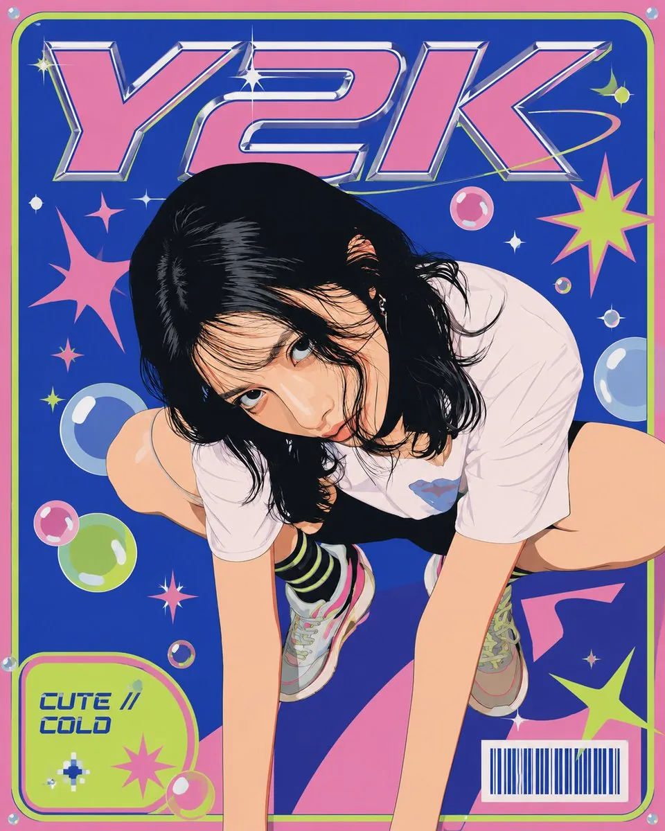 Y2K Vector Magazine Cover reference