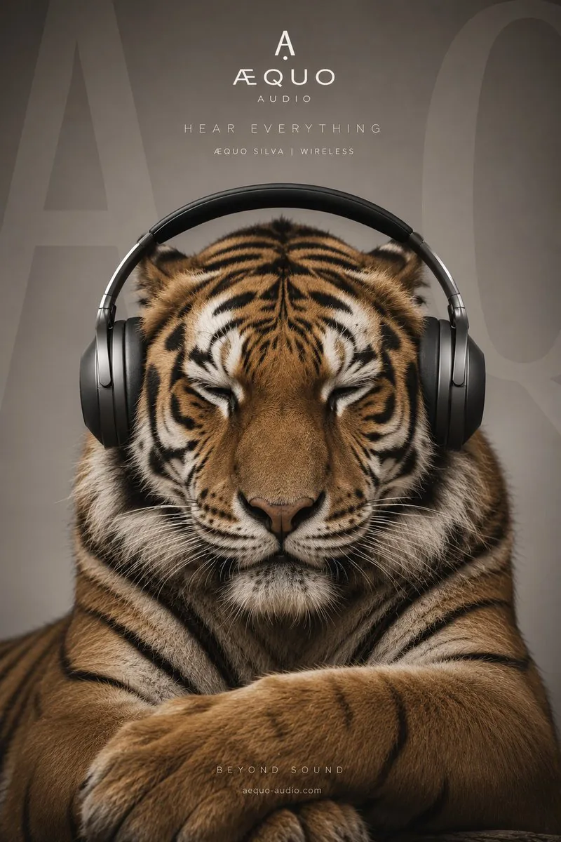 Ultra-realistic Gorilla Luxury Audio Poster reference