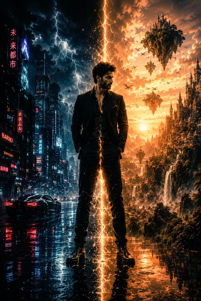 Epic Sci-Fi Parallel Worlds Artwork reference