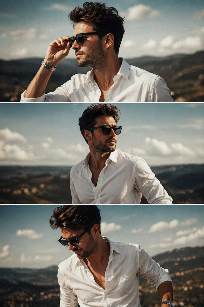 Cinematic Fashion Triptych reference