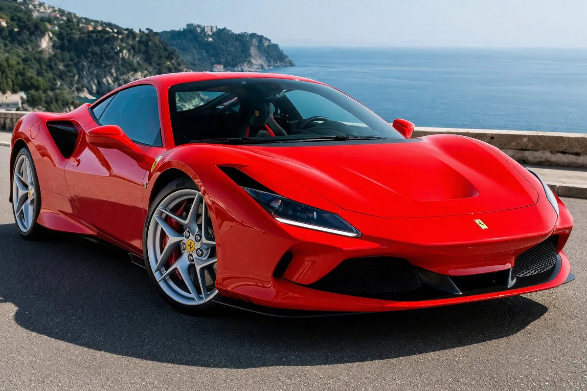 Photorealistic Coastal Sports Car Photography reference