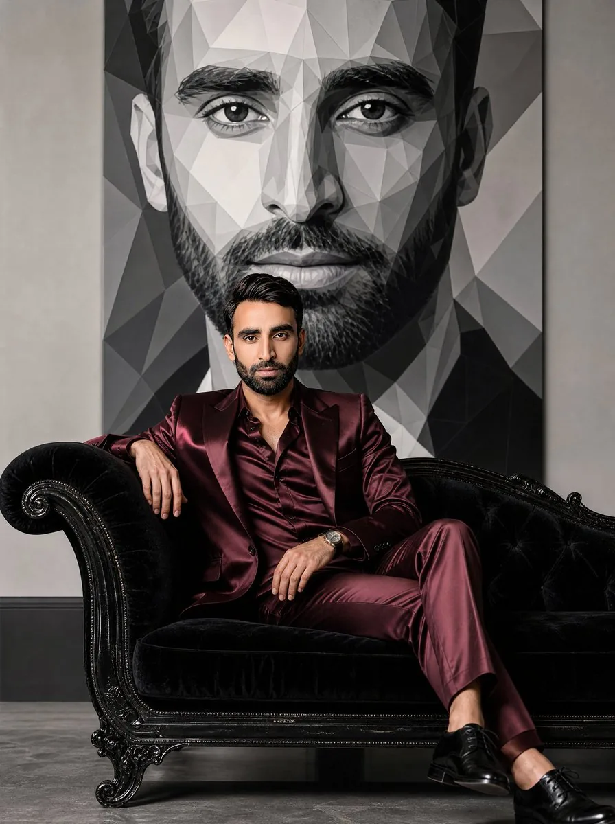 Luxury Fashion Mural Portrait reference